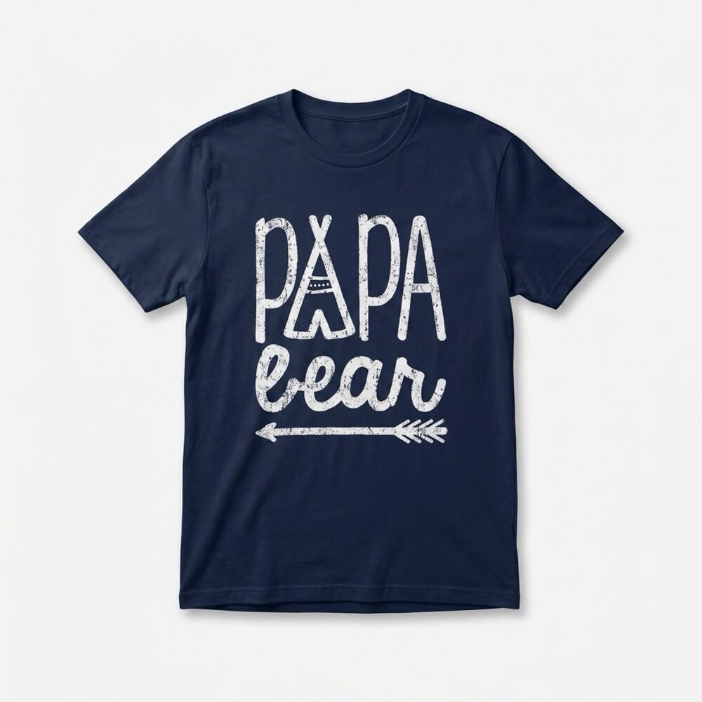 Cotton graphic t-shirt, Gildan Papa Bear novelty tee